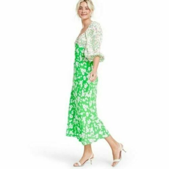 NWT Rixo Target Green Daisy Dress - Picture 4 of 4